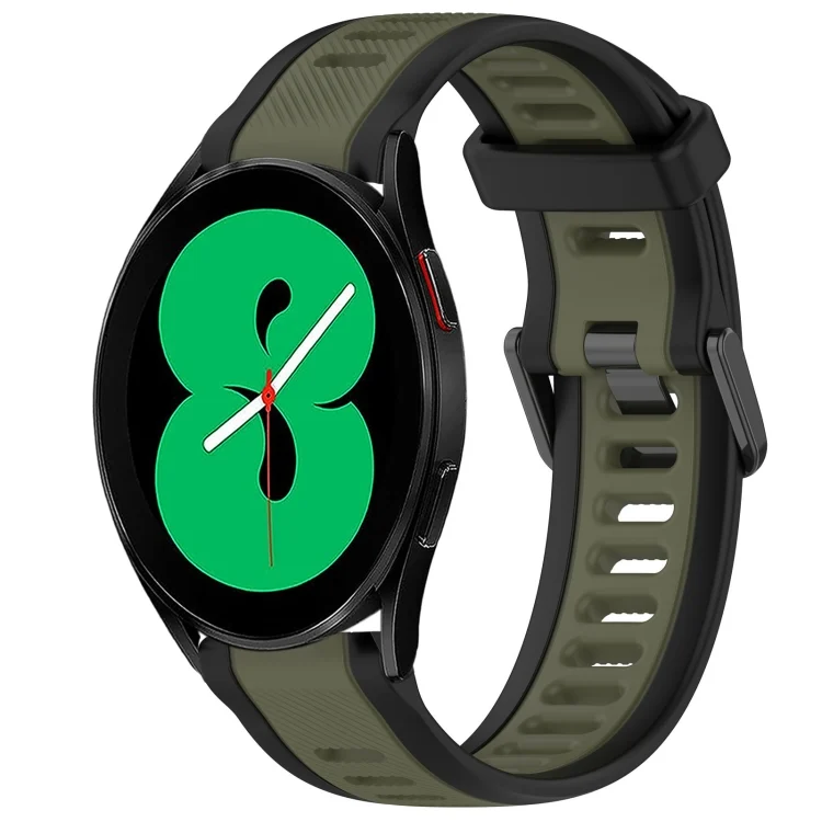 20mm Two Color Textured Silicone Watch Band