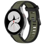 20mm Two Color Textured Silicone Watch Band