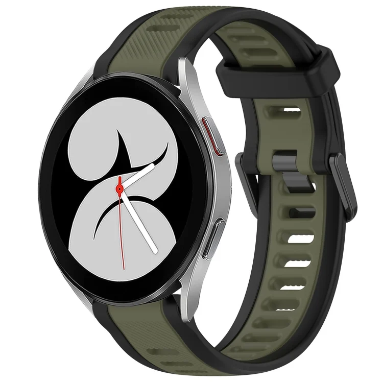 20mm Two Color Textured Silicone Watch Band