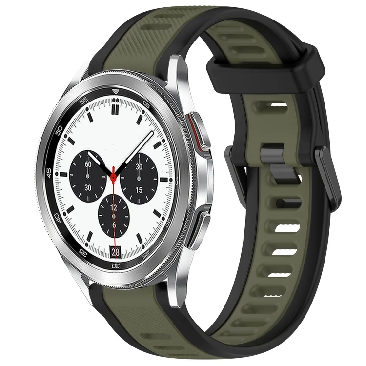 20mm Two Color Textured Silicone Watch Band