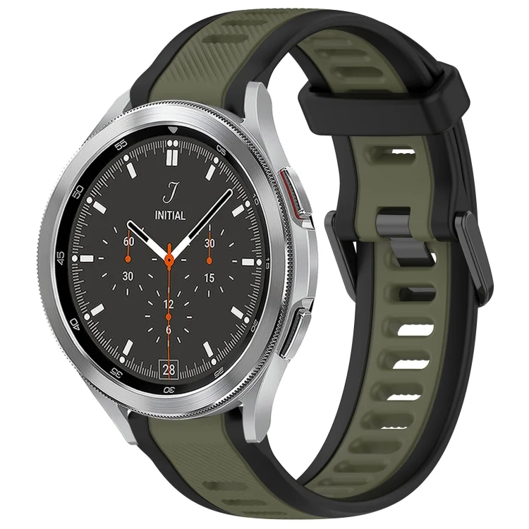 20mm Two Color Textured Silicone Watch Band