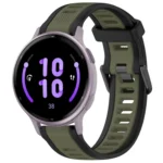 20mm Two Color Textured Silicone Watch Band