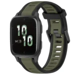 20mm Two Color Textured Silicone Watch Band