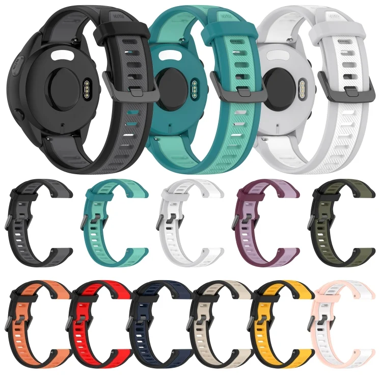 SYA0025438_B2.webp 20mm Two Color Textured Silicone Watch Band - Image 3