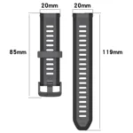 20mm Two Color Textured Silicone Watch Band - Image 4