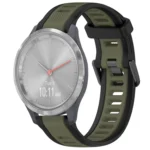 18mm Two Color Textured Silicone Watch Band