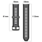 18mm Two Color Textured Silicone Watch Band - Image 4