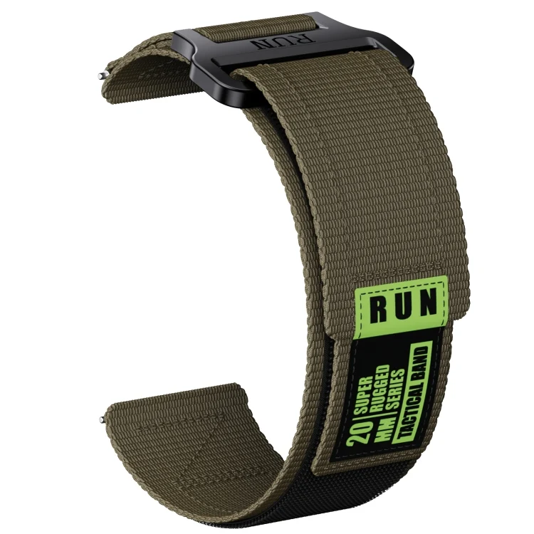 SYA002544301F_2.webp 20mm Two Color Nylon Canvas Hook And Loop Fastener Watch Band - Image 4