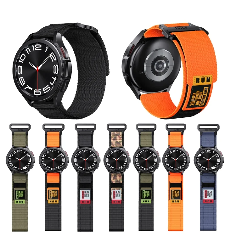 SYA0025443_B1.webp 20mm Two Color Nylon Canvas Hook And Loop Fastener Watch Band - Image 2