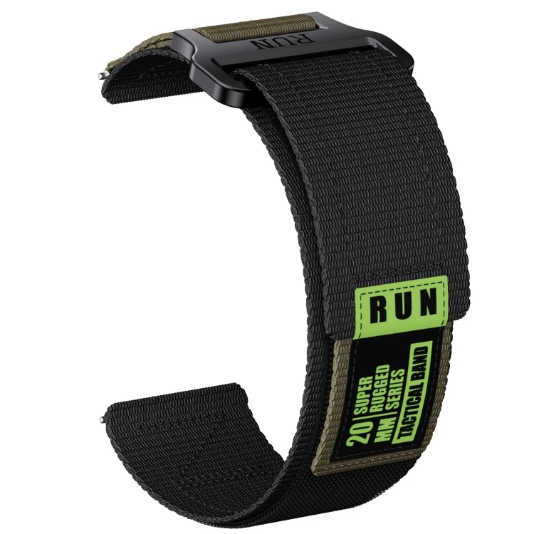 SYA002544401D_2.webp 22mm Two Color Nylon Canvas Hook And Loop Fastener Watch Band - Image 4