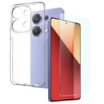 NORTHJO Transparent TPU Phone Case with Tempered Glass Film, For Xiaomi Redmi Note 13 Pro 4G, For Xiaomi Redmi Note 13 4G, For Xiaomi Redmi 13C 5G, For Xiaomi 14 Ultra 5G, For Xiaomi 14 5G...