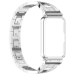 For Samsung Galaxy Fit 3 X Shaped Dual Row Diamond Metal Frame Watch Band - Image 9