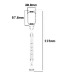 For Samsung Galaxy Fit 3 X Shaped Dual Row Diamond Metal Frame Watch Band - Image 4
