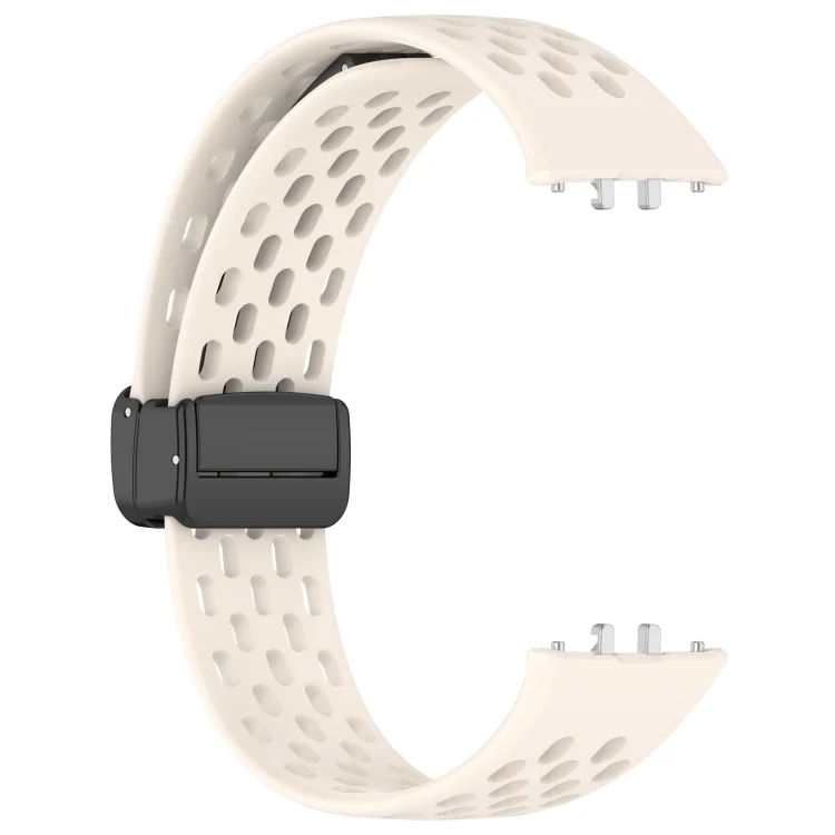 SYA002545001A_3.webp For Samsung Galaxy Fit 3 Hole Style Magnetic Folding Buckle Silicone Watch Band - Image 9