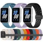 For Samsung Galaxy Fit 3 Hole Style Magnetic Folding Buckle Silicone Watch Band - Image 2