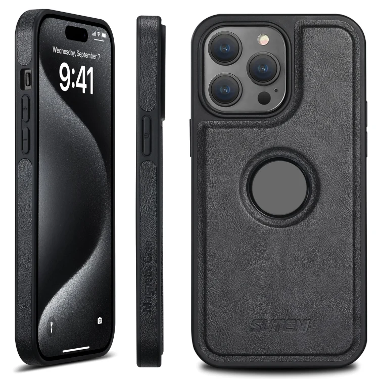 SYA002549912A.webp Suteni G1 Magsafe Leather Back Phone Case, For iPhone 15 Pro, For iPhone 15 Plus, For iPhone 15, For iPhone 14 Plus, For iPhone 14 - Image 1