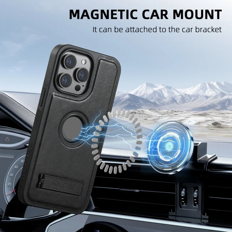 SYA002550018A_2.webp Suteni G2 Magsafe Oil Wax Leather Back Phone Case with Holder, For iPhone 16 Pro Max, For iPhone 16 Pro, For iPhone 16 Plus, For iPhone 16, For iPhone 15 Pro Max, For iPhone 15 Pro - Image 3