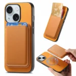 Retro Magsafe Card Bag PU Back Cover Phone Case, For iPhone 15 Plus, For iPhone 15
