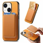 Retro Magsafe Card Bag PU Back Cover Phone Case, For iPhone 14 Plus, For iPhone 14