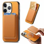 Retro Magsafe Card Bag PU Back Cover Phone Case, For iPhone 11 Pro Max, For iPhone 11
