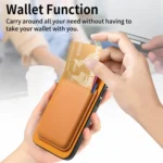 Retro Magsafe Card Bag PU Back Cover Phone Case, For iPhone 11 Pro Max, For iPhone 11 - Image 8