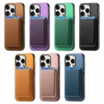 Retro Magsafe Card Bag PU Back Cover Phone Case, For iPhone 11 Pro, For iPhone XS Max - Image 2