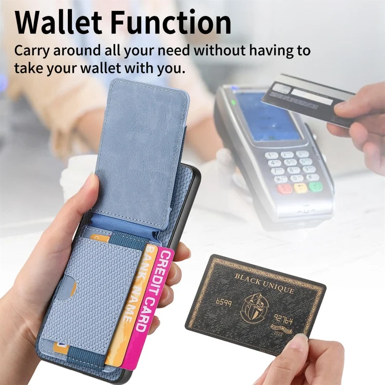 SYA002557118A_3.webp Carbon Fiber Vertical Flip Wallet Stand Phone Case, For Xiaomi 13, For Xiaomi Civi 2, For Xiaomi 12T Pro, For Xiaomi 12T - Image 5