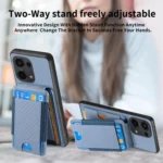 Carbon Fiber Vertical Flip Wallet Stand Phone Case, For Xiaomi 13, For Xiaomi Civi 2, For Xiaomi 12T Pro, For Xiaomi 12T - Image 7