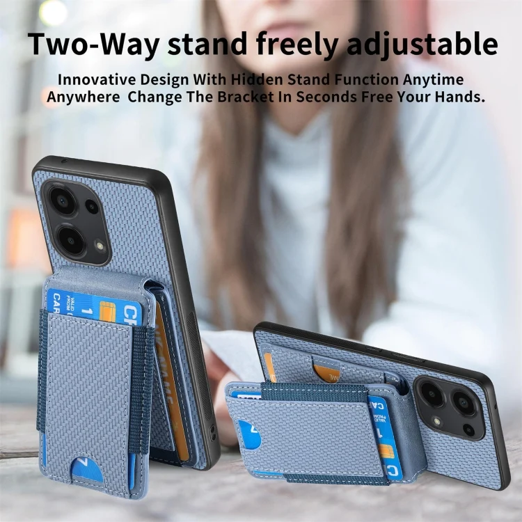 SYA002557118A_5.webp Carbon Fiber Vertical Flip Wallet Stand Phone Case, For Xiaomi 13, For Xiaomi Civi 2, For Xiaomi 12T Pro, For Xiaomi 12T - Image 7