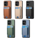 Carbon Fiber Vertical Flip Wallet Stand Phone Case, For Xiaomi 13, For Xiaomi Civi 2, For Xiaomi 12T Pro, For Xiaomi 12T - Image 2