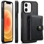 Suteni M1 Oil Wax MagSafe Detachable Horizontal Card Bag Phone Case, For iPhone 12, For iPhone 12 Pro Max, For iPhone 12 Pro