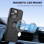 Suteni M1 Oil Wax MagSafe Detachable Horizontal Card Bag Phone Case, For iPhone 16 Pro Max, For iPhone 16 Pro, For iPhone 16 Plus, For iPhone 16, For iPhone 15 Pro Max - Image 5