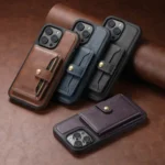 Suteni M1 Oil Wax MagSafe Detachable Horizontal Card Bag Phone Case, For iPhone 12, For iPhone 12 Pro Max, For iPhone 12 Pro - Image 4