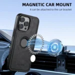 Suteni M2 Oil Wax MagSafe Horizontal Card Bag Phone Case, For iPhone 16 Pro Max, For iPhone 16 Pro, For iPhone 16 Plus, For iPhone 16, For iPhone 15 Pro Max - Image 5