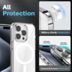 NORTHJO 5 in 1 Magsafe Clear Phone Case with 2pcs Screen Film + 2pcs Rear Lens Film, For iPhone 15 Pro Max, For iPhone 15 Pro, For iPhone 15 Plus, For iPhone 15, For iPhone 14 Plus, For iPhone 14... - Image 2