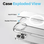 NORTHJO 3 in 1 Magsafe Clear Phone Case with Screen Film + Rear Lens Film, For iPhone 15 Pro Max, For iPhone 15 Pro, For iPhone 15 Plus, For iPhone 15, For iPhone 14 Plus, For iPhone 14... - Image 3