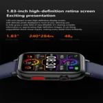 G18 1.83 inch Color Screen Smart Watch Silicone Strap, Support  Noninvasive Blood Sugar / Uric Acid - Image 3