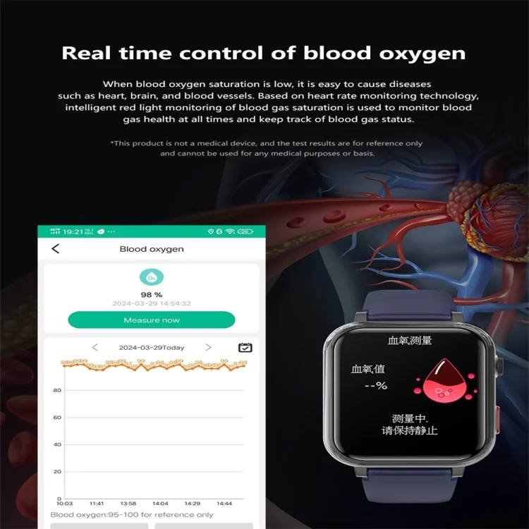 SYA0025624_B4.webp G18 1.83 inch Color Screen Smart Watch Silicone Strap, Support  Noninvasive Blood Sugar / Uric Acid - Image 5