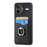 Carbon Fiber Card Wallet Ring Phone Case, For Redmi K80 Pro / Poco F7 Ultra, For Redmi K80 / Poco F7 Pro, For Redmi Turbo 4, For Xiaomi Poco X7 Pro - Image 3