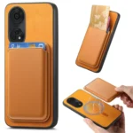 Retro Magsafe Card Bag PU Back Cover Phone Case, For OPPO Reno8 T / A1 Pro