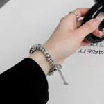 Beaded Bracelet Metal Watch Band - Image 8