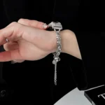 Beaded Bracelet Metal Watch Band - Image 5