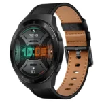 22mm SX Connector Metal Button Switch Leather Watch Band