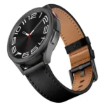 22mm SX Connector Metal Button Switch Leather Watch Band - Image 3