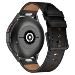 20mm SX Connector Metal Button Switch Leather Watch Band - Image 4