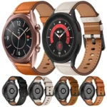20mm SX Connector Metal Button Switch Leather Watch Band - Image 2