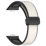 Folding Buckle Silicone Fitted Leather Watch Band - Image 7