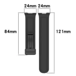 Folding Buckle Silicone Fitted Leather Watch Band - Image 5