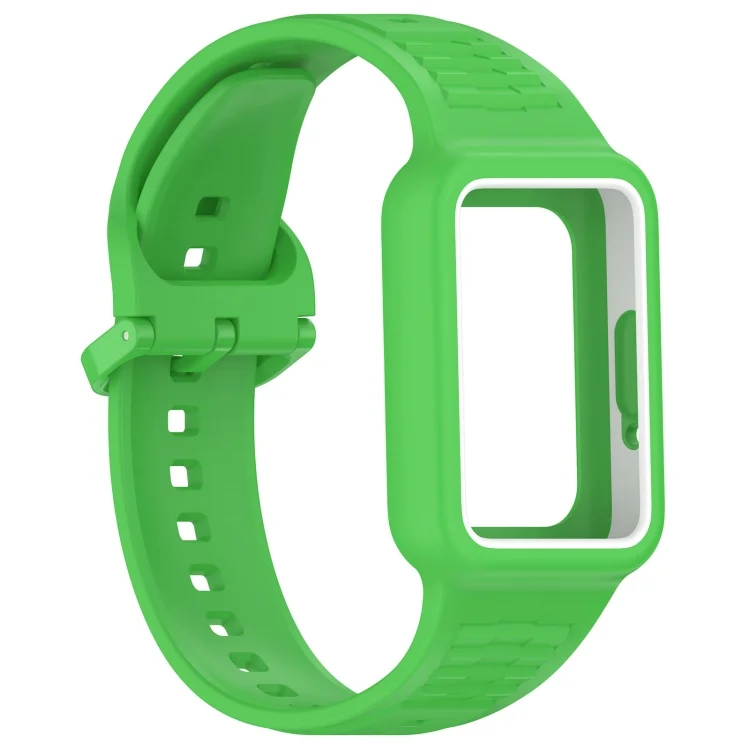 SYA002617501A_3.webp For Samsung Galaxy Fit3 Two Color Frame Integrated Silicone Watch Band - Image 8