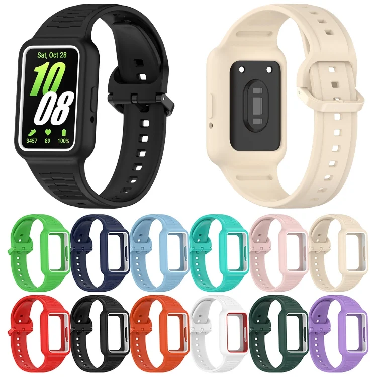 SYA0026175_B1.webp For Samsung Galaxy Fit3 Two Color Frame Integrated Silicone Watch Band - Image 2